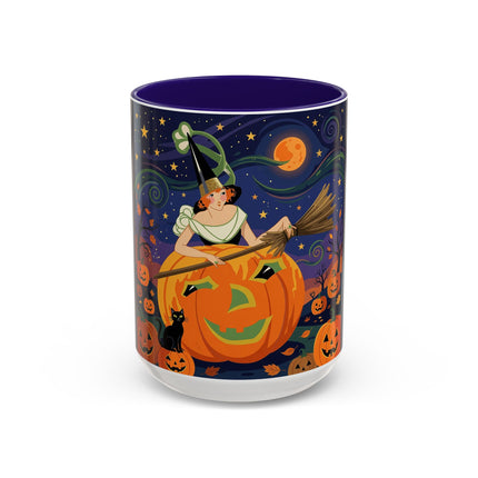 🧙‍♀️🎃 The Witch Of Pumpkin Moon Hollow Colorful Mug – Whimsical Halloween Magic