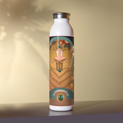 June & Pearl, Alexandrite (from the Gem Series) by Sofia Chiostri Slim Water Bottle