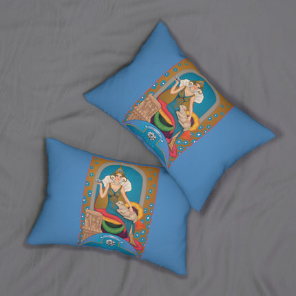 April & Diamond (from the Gem Series) by Sofia Chiostri Spun Polyester Lumbar Pillow