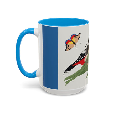Woodpecker & Tulip Colorful Mugs – Vibrant Spring & Bold Beauty