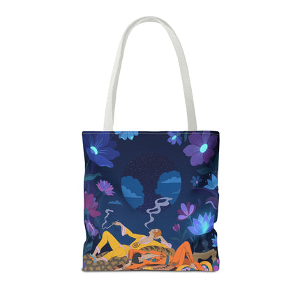 🌙🌺 The Midnight Garden Dreamers Tote Bag – Art Deco Nocturne