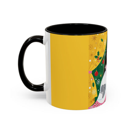 💌🎄 The Christmas Letter Of Holly House Colorful Mug – Whimsical Art Deco Holiday Charm