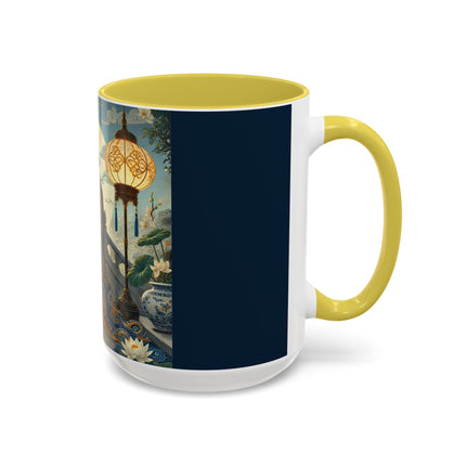Moonlit Bridge Gentleman Colorful Mug – Imperial Serenity & Moonlit Harmony