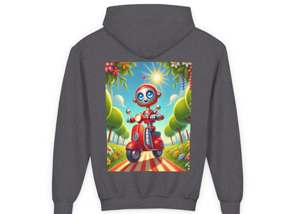 The Traveling Robot Youth Heavy Blend Hooded Sweatshirt