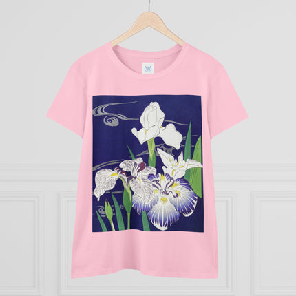 Irises by Kogyo Tsukioka Women's Midweight Cotton Tee