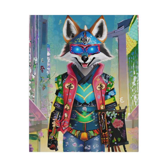Cyber Hyena Matte Canvas, Stretched, 0.75"