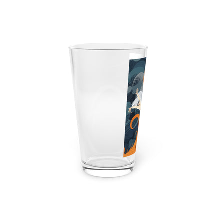 Flame of the Tempest Pint Glass – Fiery Storm & Dramatic Elegance