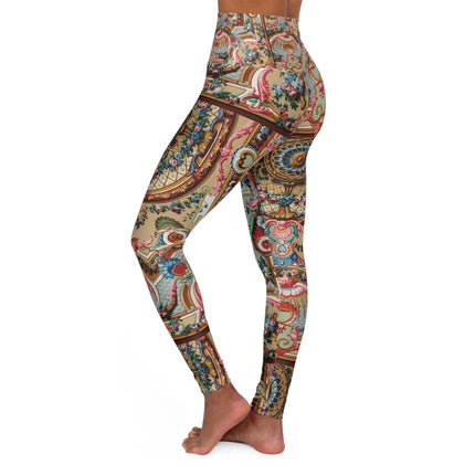 L'Ornement Polychrome by Albert Racine High Waisted Yoga Leggings (AOP)