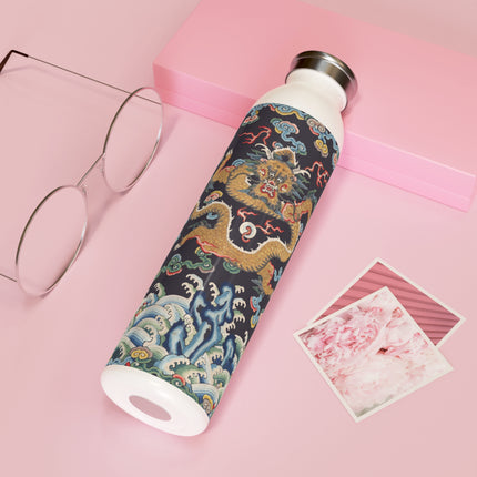 Rank Badge with Dragon with Deer Hooves Slim Water Bottle