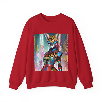 Cyber Cat Glamour Unisex Heavy Blend™ Crewneck Sweatshirt