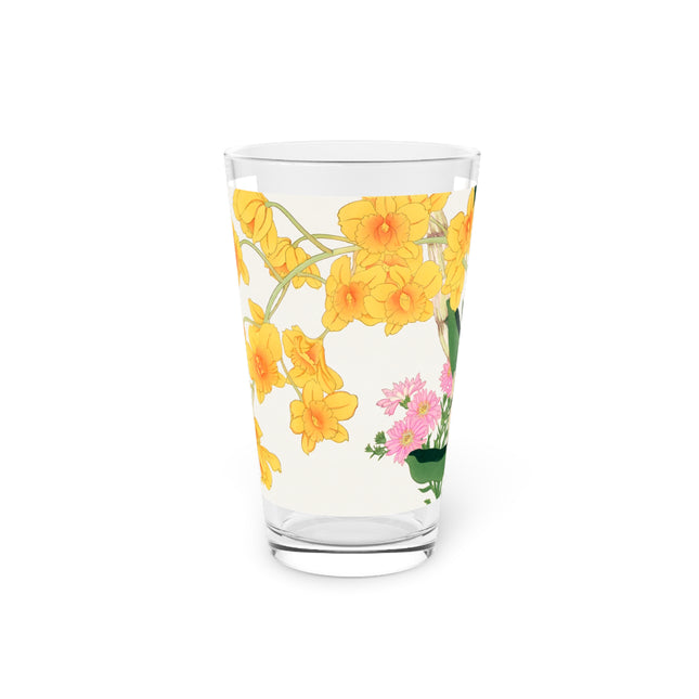 Golden Bow Orchid by Tanigami Kônan Glass, 16oz