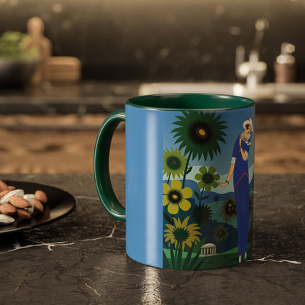 The Secret Language Of Flowers Colorful Mugs – Art Deco Botanical Elegance