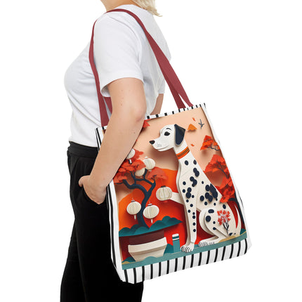 Dalmatian at an Autumn Bonsai Exhibition Tote Bag (AOP)