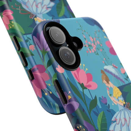 🌸☂️ A Stroll Through The Enchanted Forest Phone Case – Art Deco Floral Fantasy