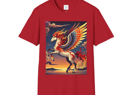 Flame-Winged Horse at Sunset Unisex Softstyle T-Shirt