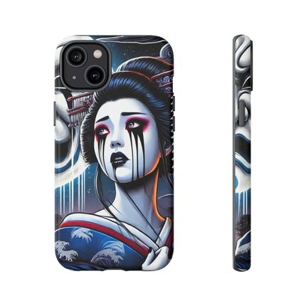 Geisha’s Black Ink Tears Phone Cases
