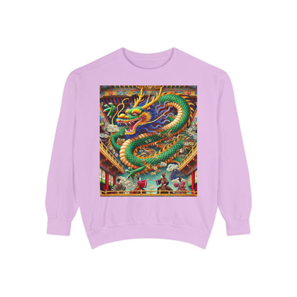 Tibetan Dragon Over Kabuki Duel Sweatshirt