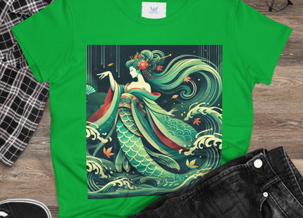 Mermaid Queen Rising from the Deep Women's Midweight Cotton Tee