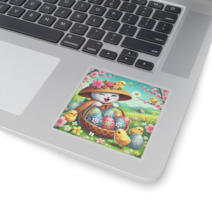 Geisha Kitten’s Easter Delight Kiss-Cut Stickers (4 Sizes)