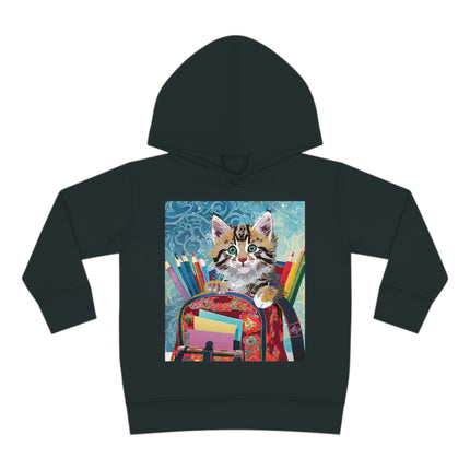 Whiskered Wanderings Toddler Pullover Fleece Hoodie