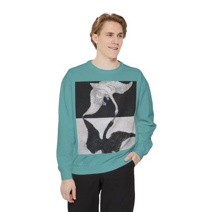 The Swan by Hilma af Klint Garment-Dyed Sweatshirt