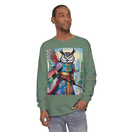 Cyberpunk Samurai Owl Long Sleeve T-Shirt