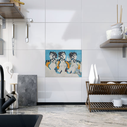 Reproduction of Ladies in Blue by Emile Gilliéron Ceramic Tile