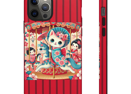Geisha Kitten's Enchanted Carousel Phone Cases