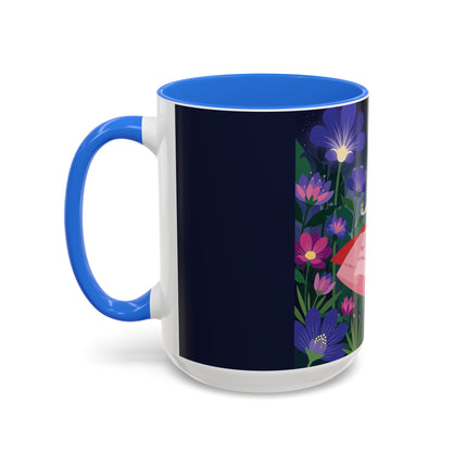 Moonlight Waltz Among The Blossoms Colorful Mugs – Art Deco Floral Enchantment