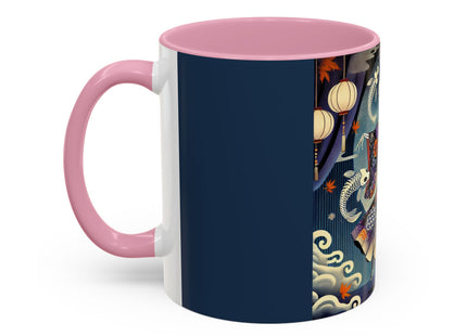 Skeleton Kabuki Performer Colorful Mugs (11oz, 15oz)