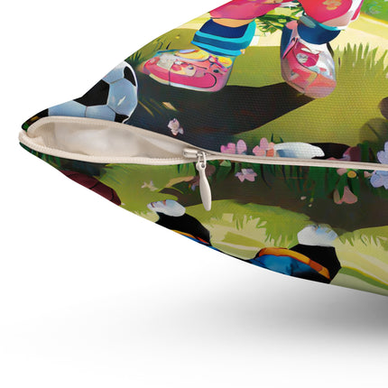 Animal Athletes Spun Polyester Square Pillow