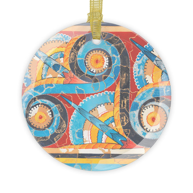 Reproduction of S-Spiral Frieze by Emile Gilliéron Glass Ornament