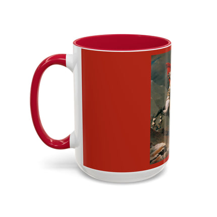 Napoleon Crossing the Alps by Jacques-Louis David Colorful Mugs (11oz, 15oz)