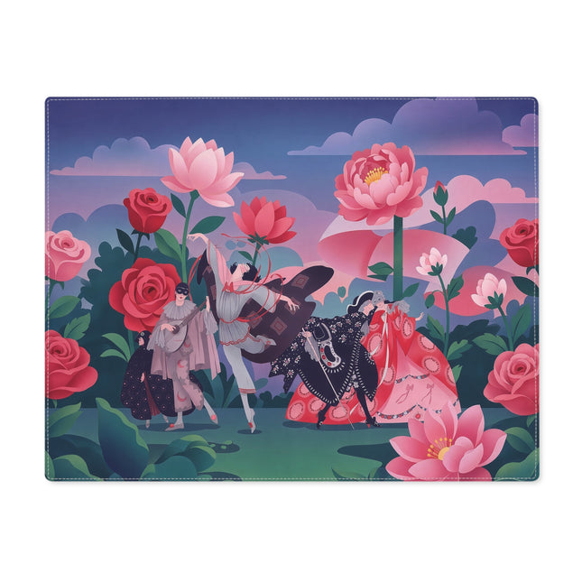 🌸🎭 The Grand Garden Masquerade Placemat – Art Deco Floral Fantasy