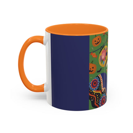 🏮🎃 The Lady Of Halloween Lanterns Colorful Mug – Colorful Art Deco Halloween Charm