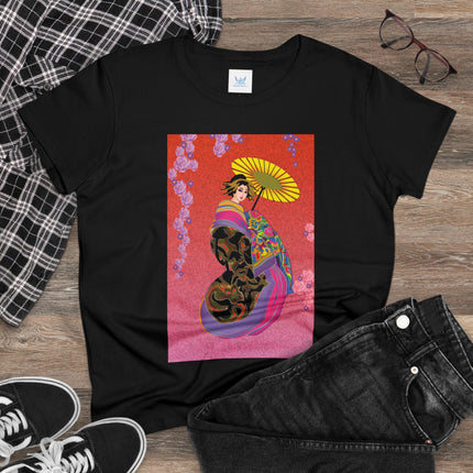 Enchanting Geisha Women's Midweight Cotton Tee