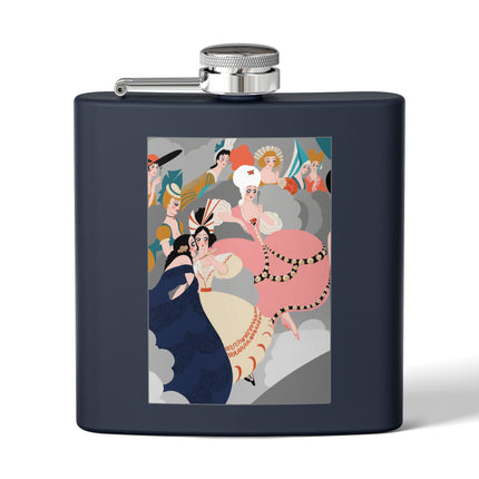 Celestial Masquerade Stainless Steel Flask – Theatrical Elegance & Floating Whimsy