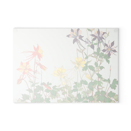 Aquilegia by Tanigami Kônan Glass Cutting Board