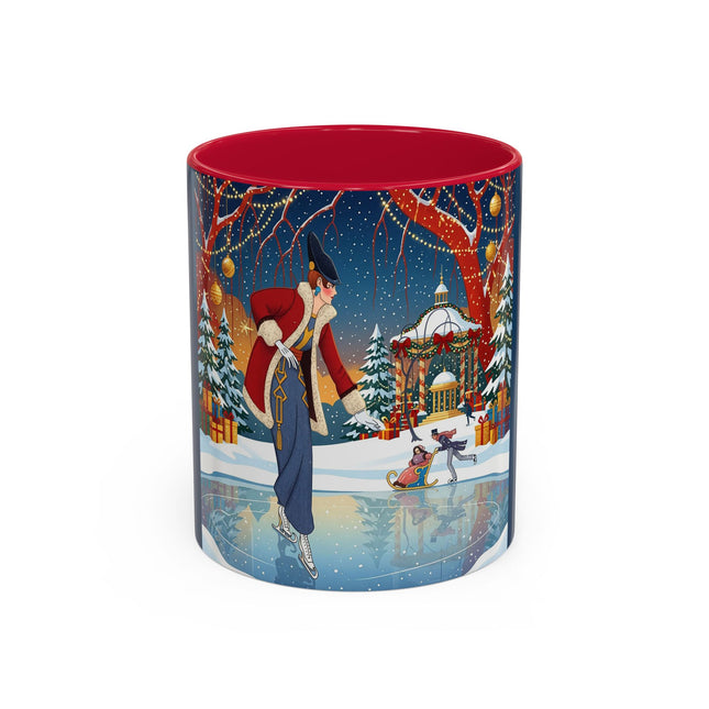 ⛸️🎄 The Christmas Skating Pavilion Colorful Mug – Art Deco Holiday Fantasy