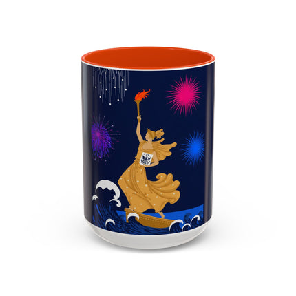 Liberty's Triumph Colorful Mugs – Art Deco Glory & Triumphant Spirit