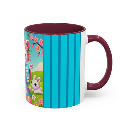 Springtime Kitten’s Easter Joy Colorful Mugs (11oz, 15oz)
