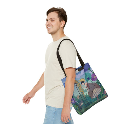 🦚🌸 The Lady Of The Peacock Garden Tote Bag – Art Deco Floral Fantasy