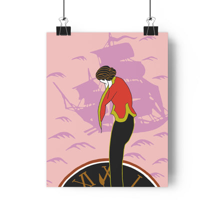 Woman Waiting for her Beloved at 1:59 by Kobayashi Kaichi Giclée Art Print
