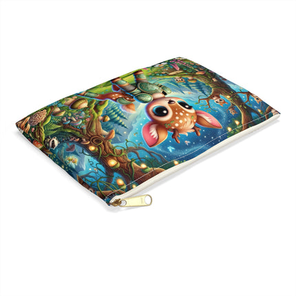 The Fawn Defender Flat Pouch – Woodland Guardian & Gentle Courage