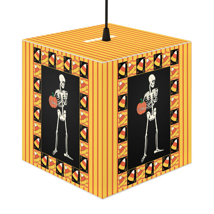 Candy Corn Skeleton Light Cube Lamp