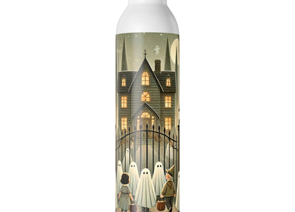 Ghostly Welcome – A Halloween Night Slim Water Bottle