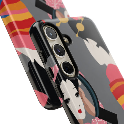 Geisha Mirror Phone Case – Elegant Reflection & Timeless Beauty
