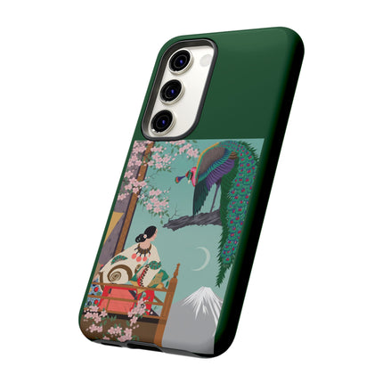 Peacock Garden Phone Case – Japanese Elegance & Timeless Beauty