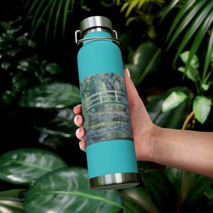 Water Lilies and Japanese Bridge by Claude Monet Copper Vacuum Insulated Bottle, 22oz