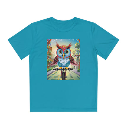 Cycling Owl Youth Competitor Tee – Urban Adventure & Playful Energy